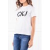 T-shirt Calvin Klein Blanc avec logo CKJ noir