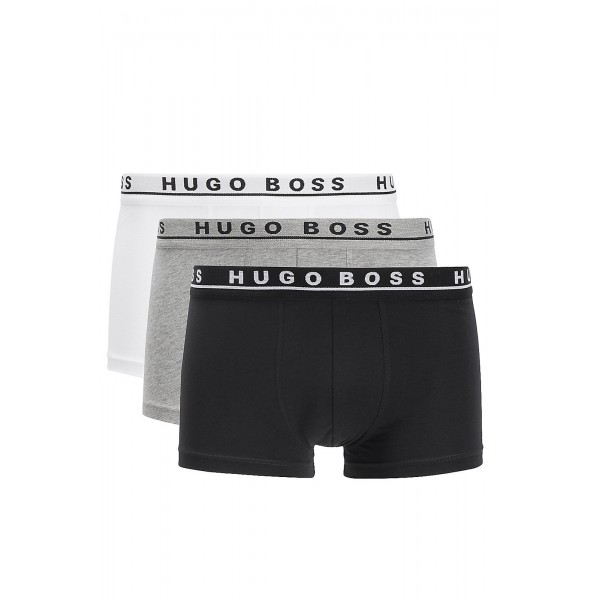 Lot de 3 boxers Hugo Boss en gris, blanc et noir